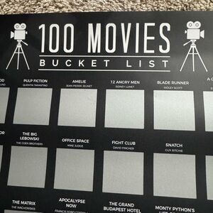100 Movies Bucket List Scratch-Off Poster by Gift Republic (2017-2018 printing)